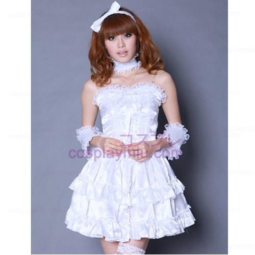 Hvid Lolita Princess maid Kostumer