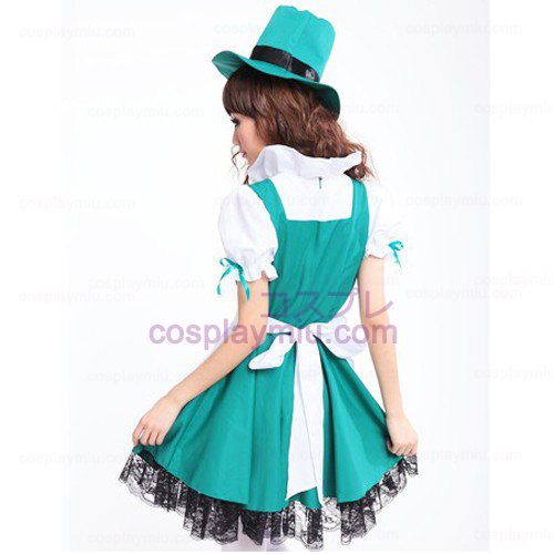 Hvid Apron og Green Skirt Anime Lolita Maid Kostumer