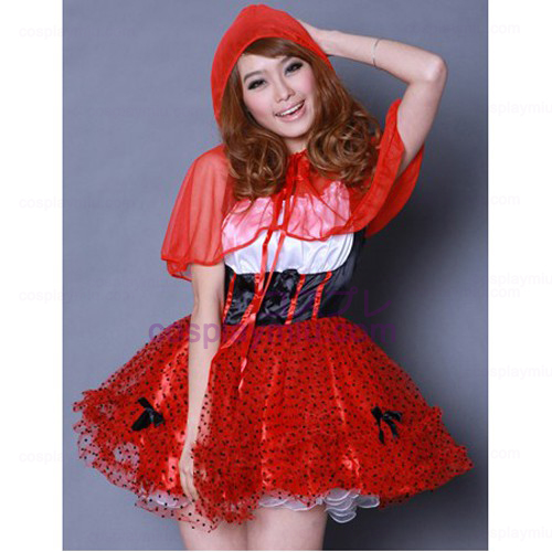 Red Pompon Veil Skirt Maid Kostumer