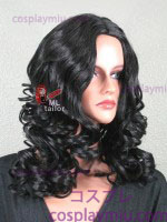 20" Sort Curly Midpart Cosplay Parykker