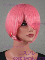 12" Cotton Candy Pink Straight Bob Cosplay Parykker