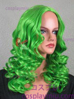 20" Ecto Green Curly Midpart Cosplay Parykker