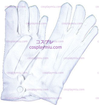 Gloves Herre Nylon W/Snap,Hvid