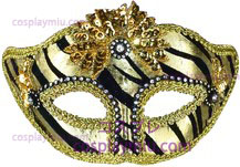 Venetian Maske Striped Gold