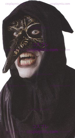 Venetian Raven Maske Sort