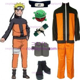 Naruto Shippuden Uzumaki Cosplay Kostumer og Tilbehør Set