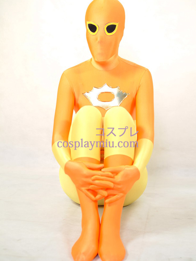 Gul og orange Lycra Spandex Zentai Suit