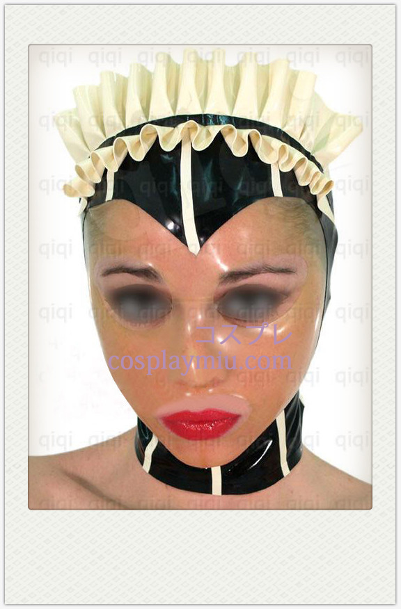 Classic Female Cosplay Latex Maske med Transparent Face