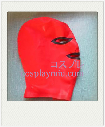 Sexede Rød Latex maske med åbne øjne og mund