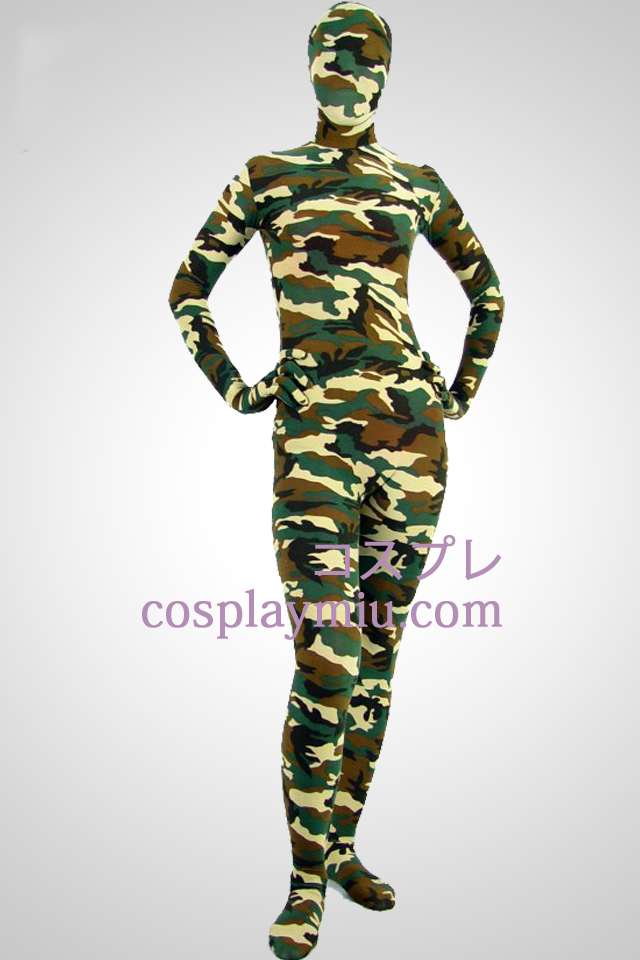 Kamouflage Partten Lycra Spandex Zentai Suit