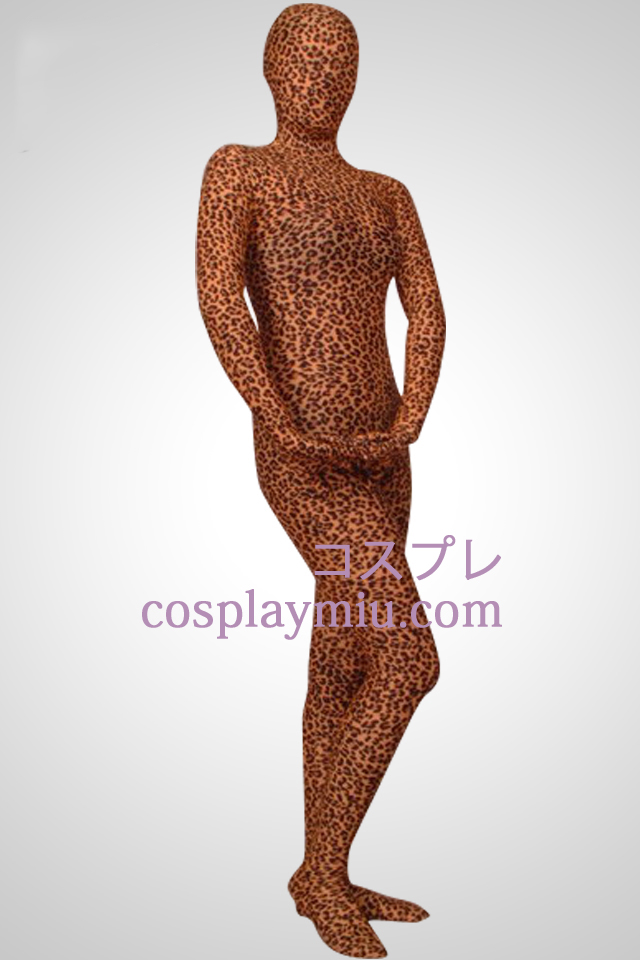 Leopard Skin Maskinskrevet Lycra Spandex Zentai Suit