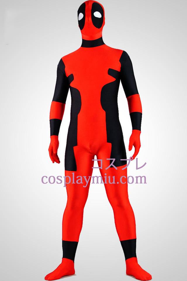 Sort og rød Lycra Spandex Zentai Suit