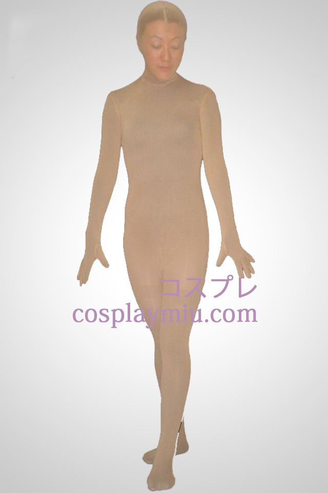 Nude Skin Color Silk Lycra Spandex Unisex Zentai Suit