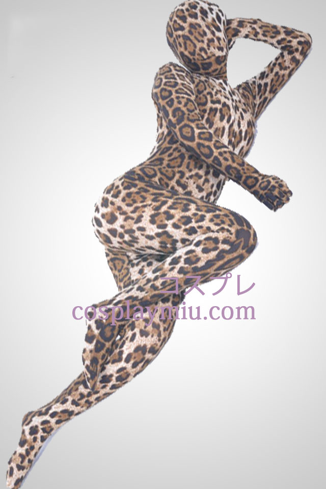 Leopard Mønster Unisex Lycra Spandex Zentai Suit
