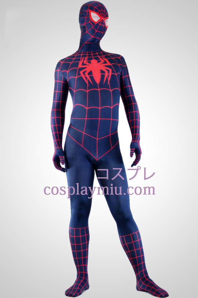 Deep Blue And Red Lycra Spandex Spiderman Superhero Zentai Suit