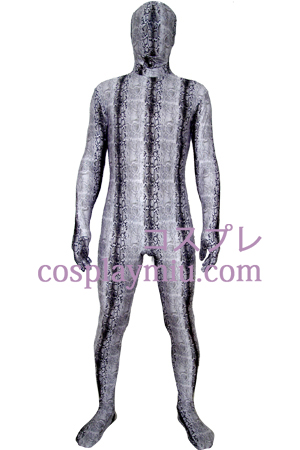 Grå Spandex Lycra Zentai Suit