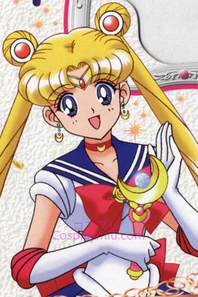 Sailor Moon Tsukino Usagi Lang Cosplay paryk