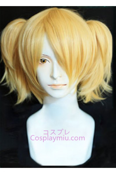 Vocaloid HardRKmix Rin Short Cosplay paryk med to Pony Tails